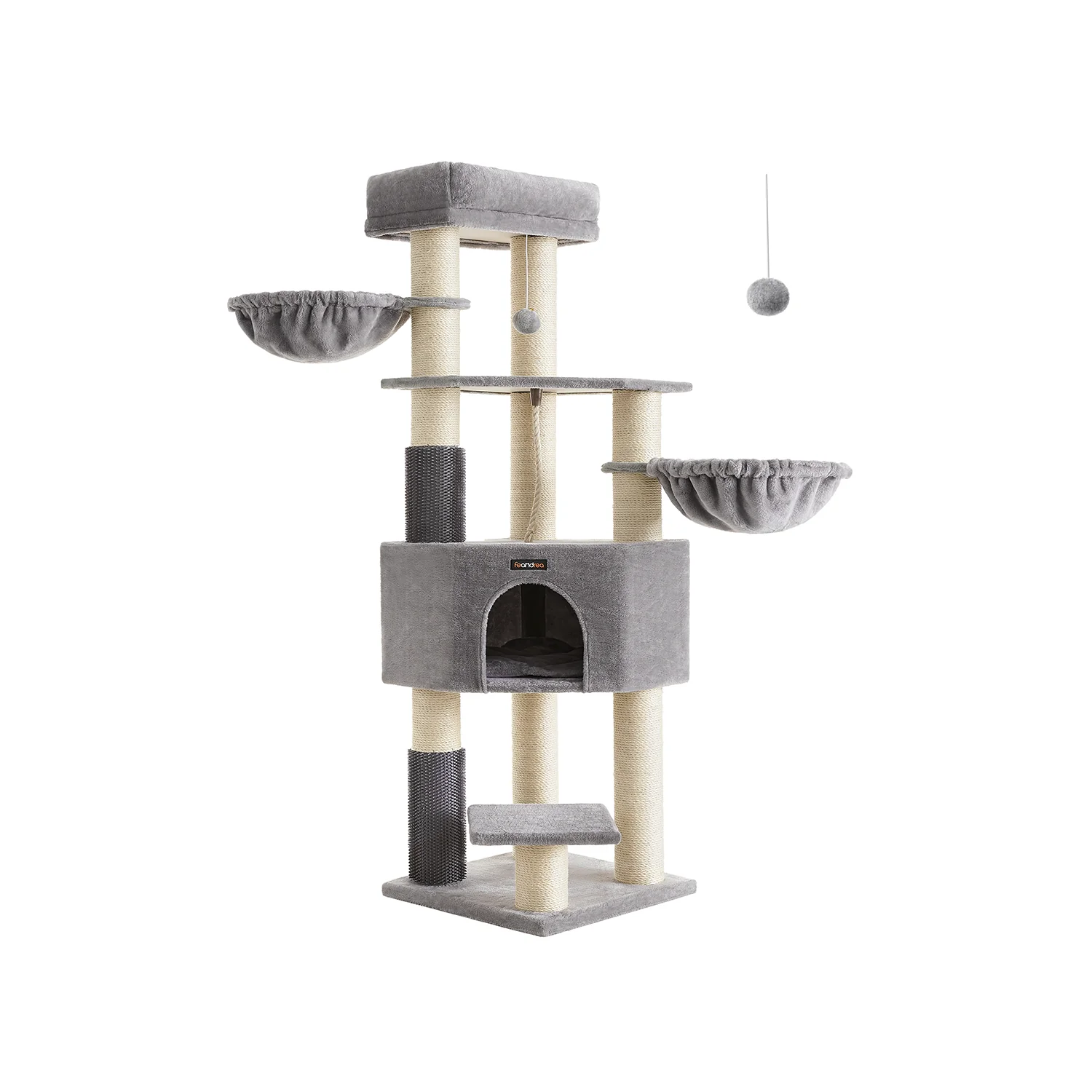 Albero per Gatti Grandi Grigio Tortora e Nero - Image 2
