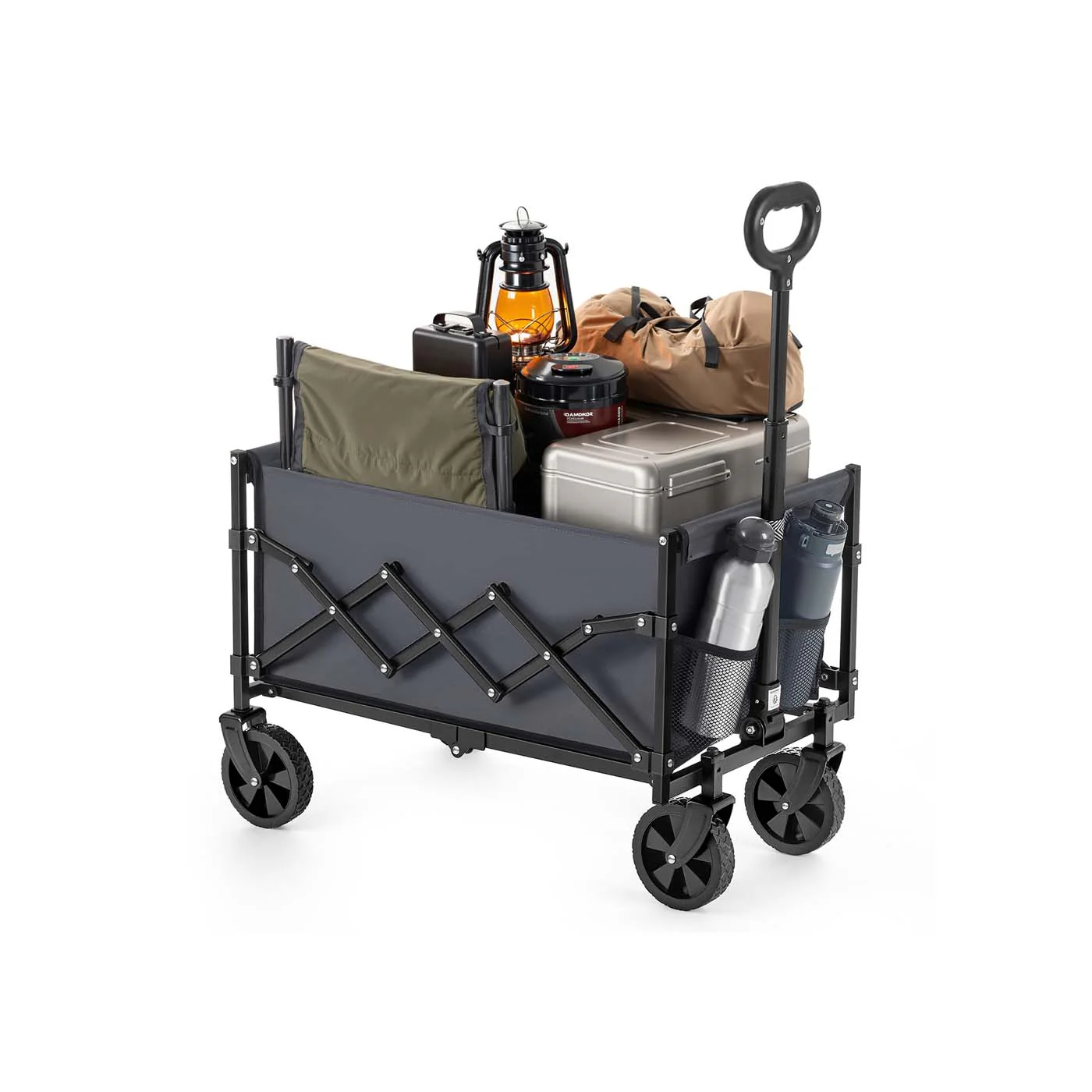 Carrello Pieghevole da Giardino con Manico e Ruote Rinforzate - Image 4