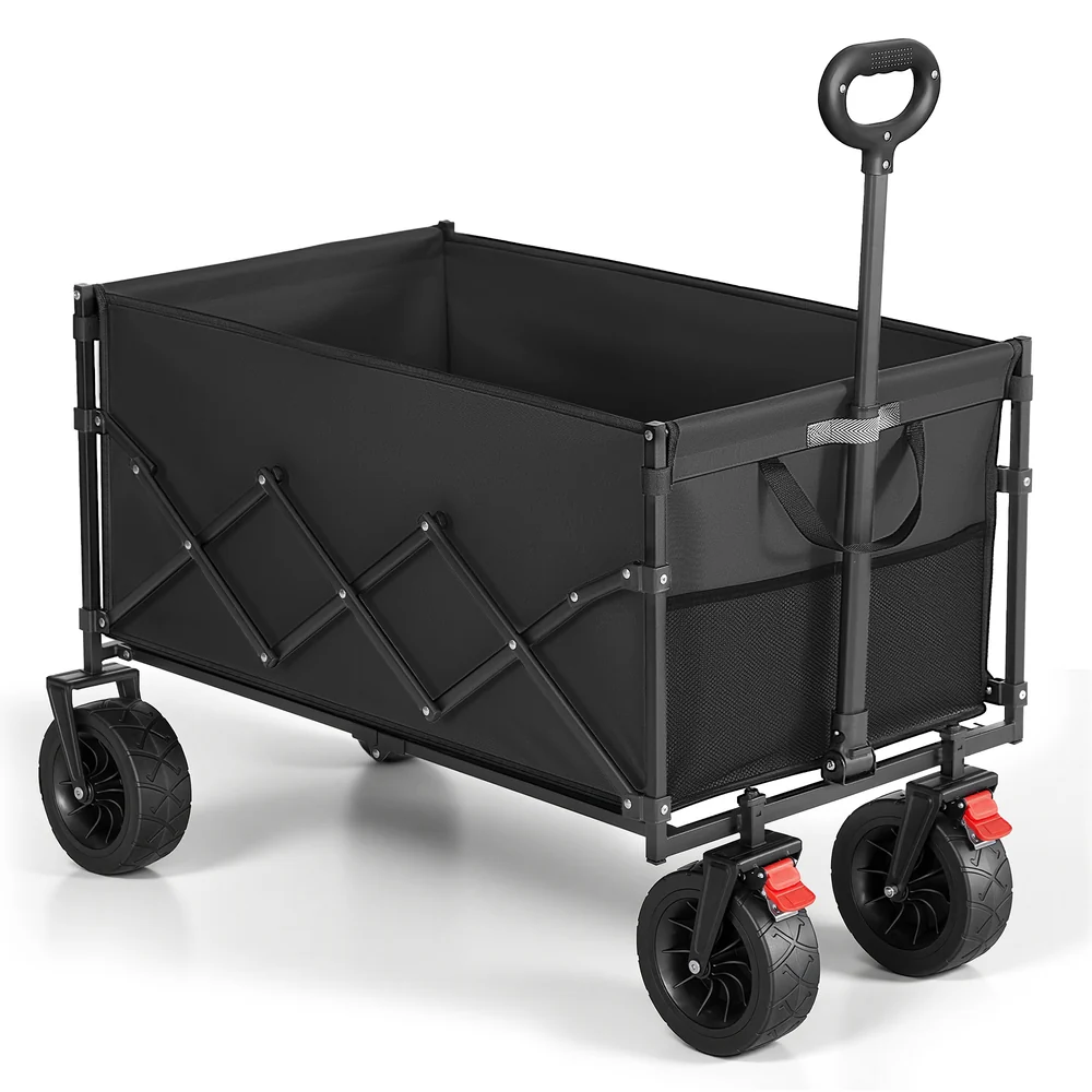 Carrello Pieghevole da Giardino con Manico e Ruote Rinforzate - Image 8