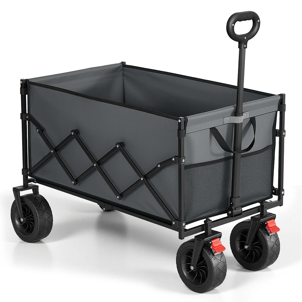 Carrello Pieghevole da Giardino con Manico e Ruote Rinforzate - Image 9