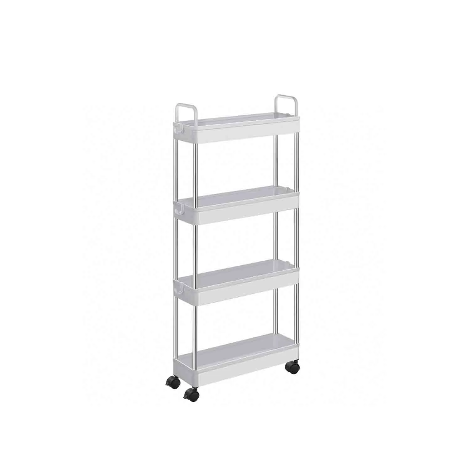 Carrello Portaoggetti a 4 Ripiani Stretti