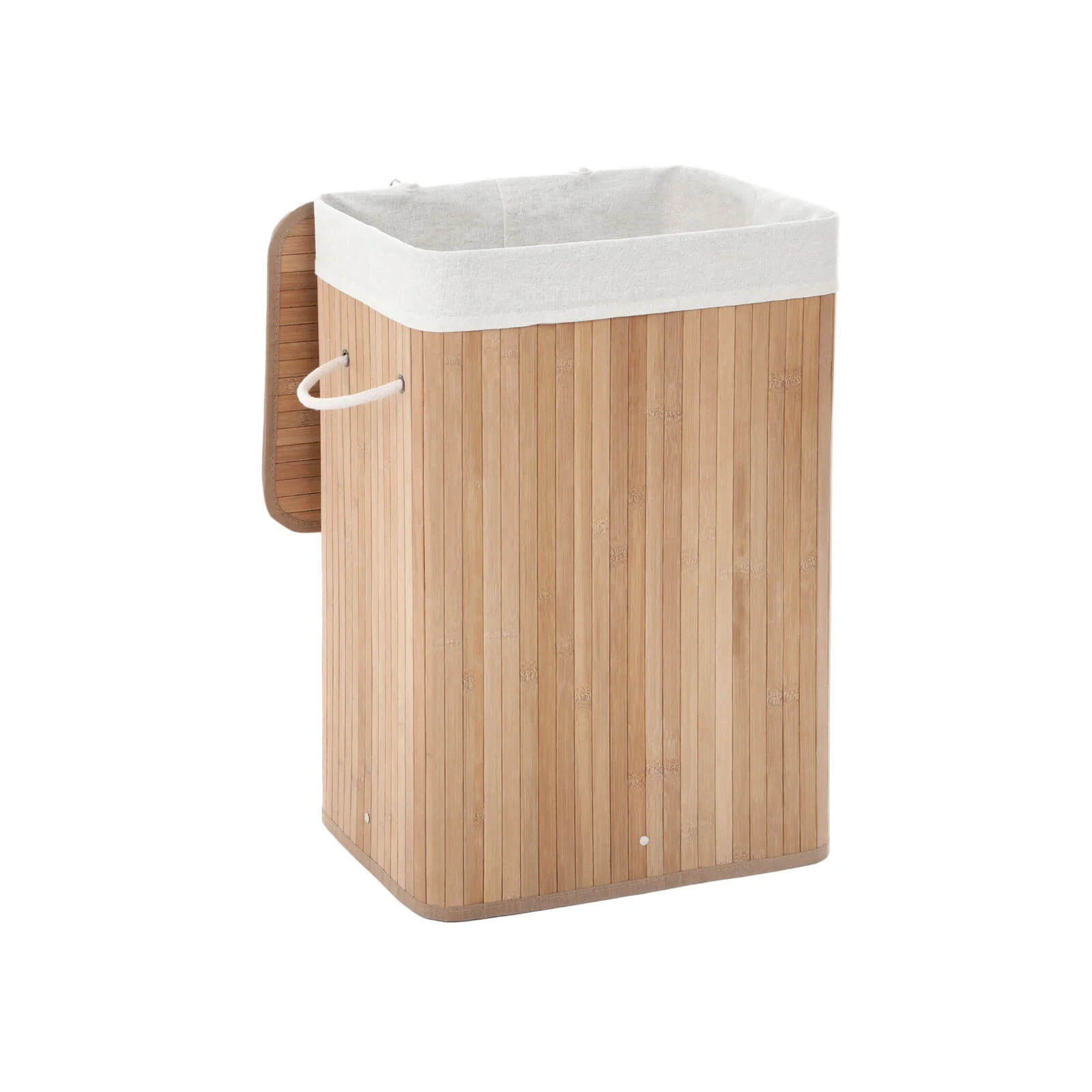 Cesta Porta Biancheria Pieghevole in Bambù