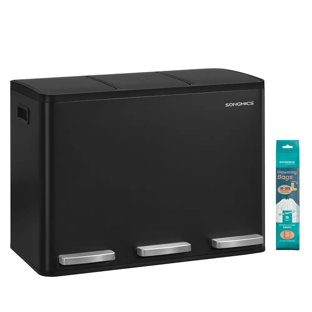Cestino da Cucina per Raccolta Differenziata con Coperchio e Maniglie - Image 3