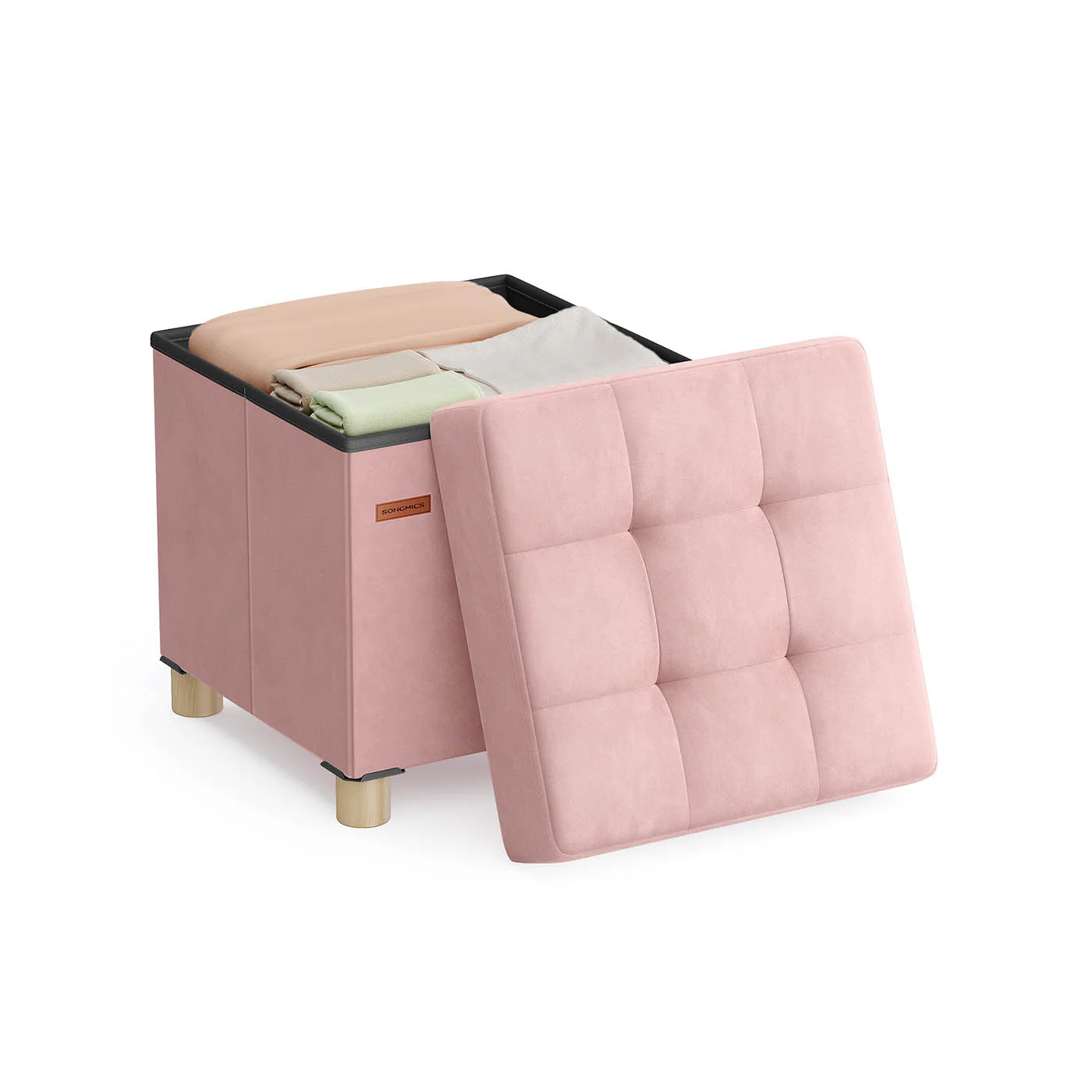 Pouf Contenitore in Velluto 37 L - Image 2