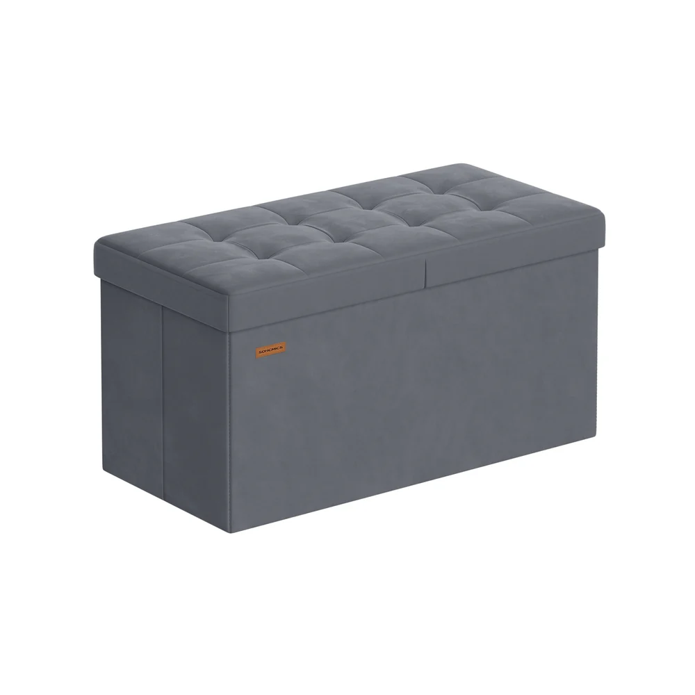 Pouf pieghevole con contenitore e seduta confortevole