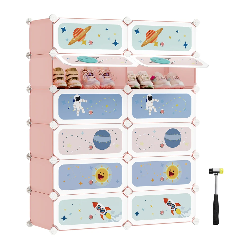 Scarpiera a Scomparti per Bambini Modulare ad Incastro in Plastica - Image 3