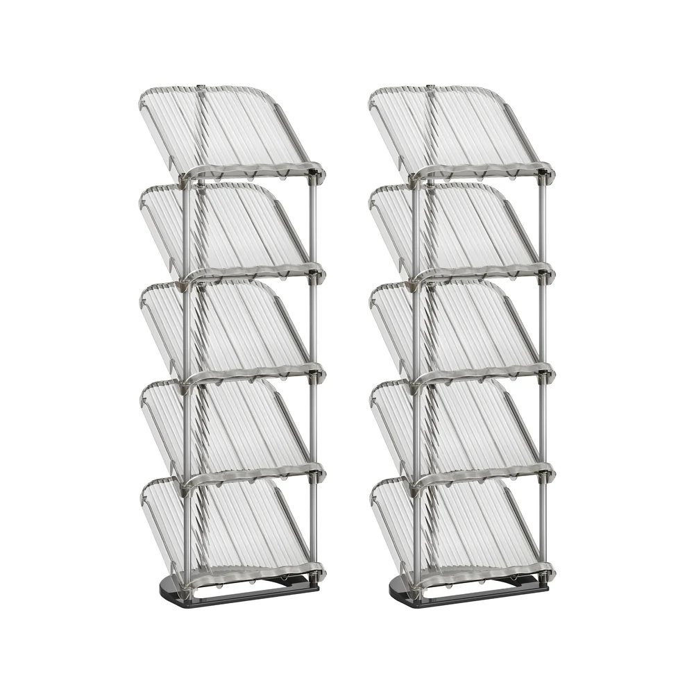 Scarpiera in plastica con ripiani inclinati combinabili - Image 2
