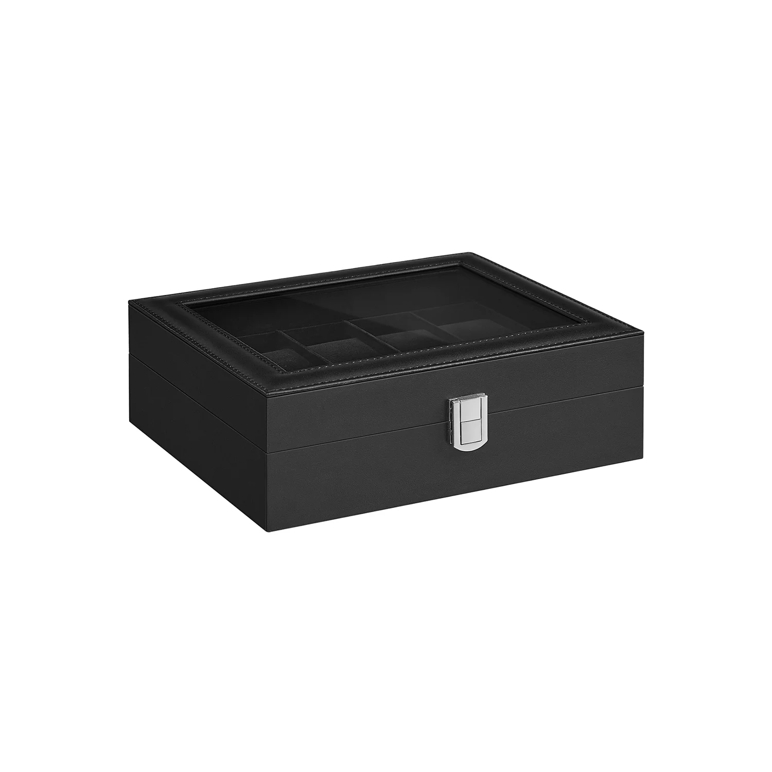 Porta Orologi con Coperchio in Vetro e Cuscini Rimovibili - Image 3