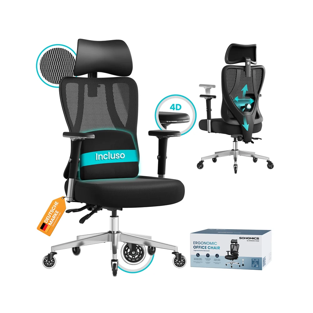 Sedia da ufficio ergonomica con supporto regolabile
