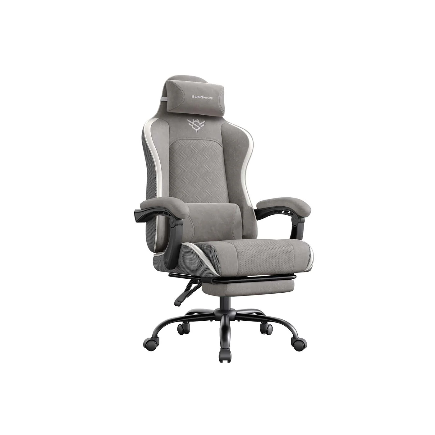 Sedia gaming ergonomica da ufficio con poggiapiedi e molle - Image 2