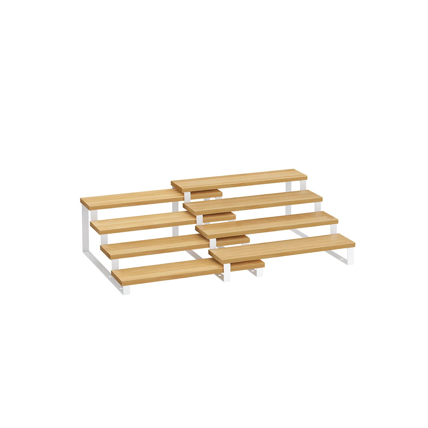Set di 2 Mensole Portaspezie Cucina a 4 Ripiani