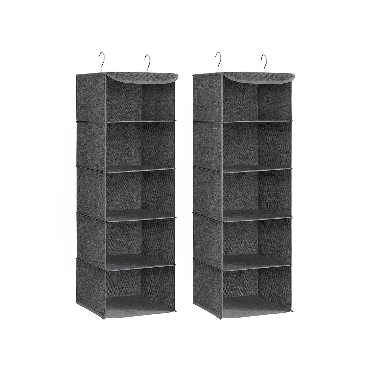 Set di 2 Portaoggetti da Appendere Grigio