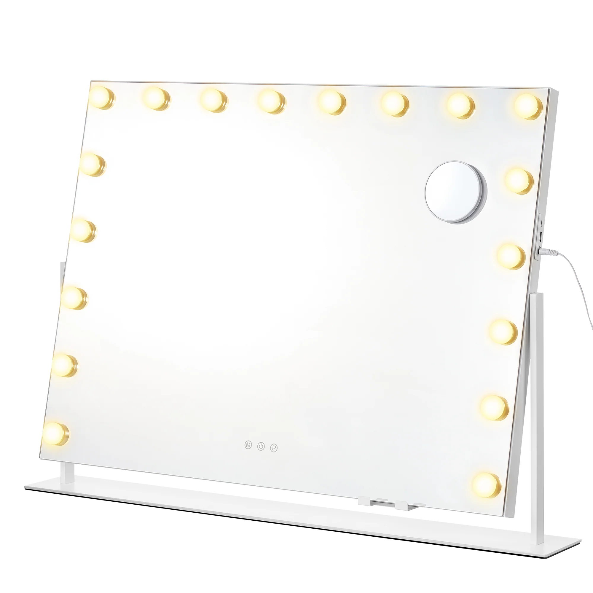 Specchio da Trucco con Luci Dimmerabili Porte di Ricarica - Image 2