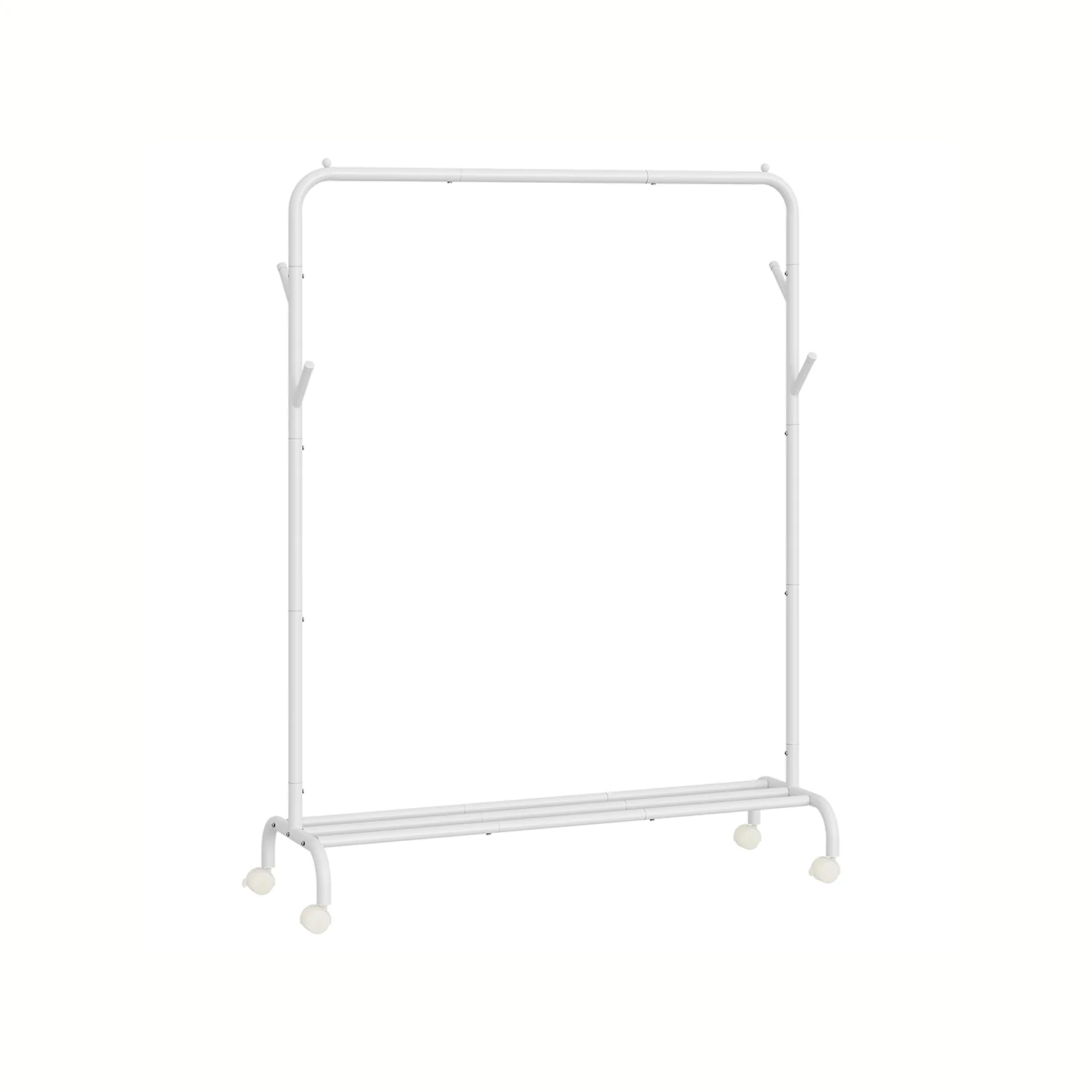 Stand Appendiabiti Singolo in Acciaio con Ruote