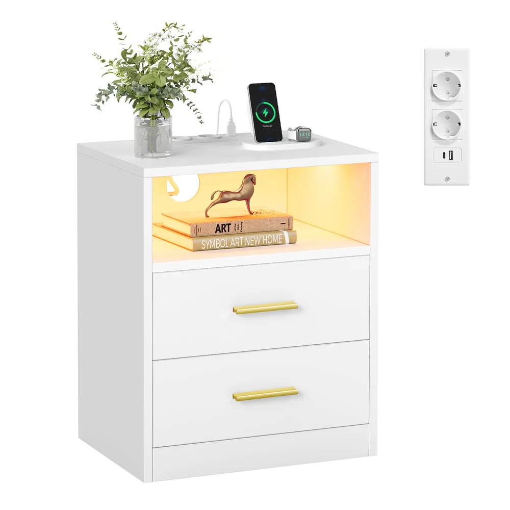 CUSTOS Collezione - Comodini moderni con ricarica integrata e luce LED - Image 4