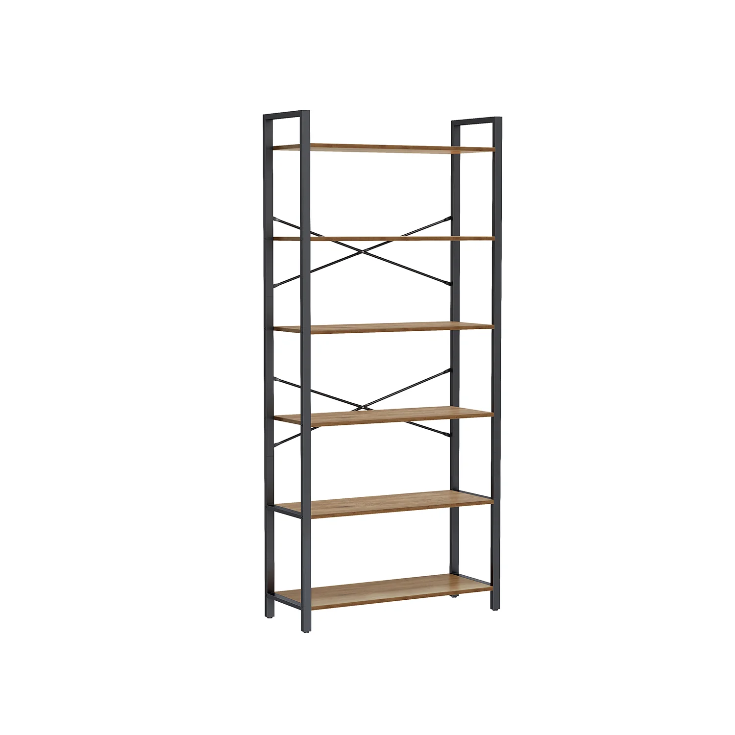 Scaffale a 6 Ripiani con Struttura in Acciaio - Image 3