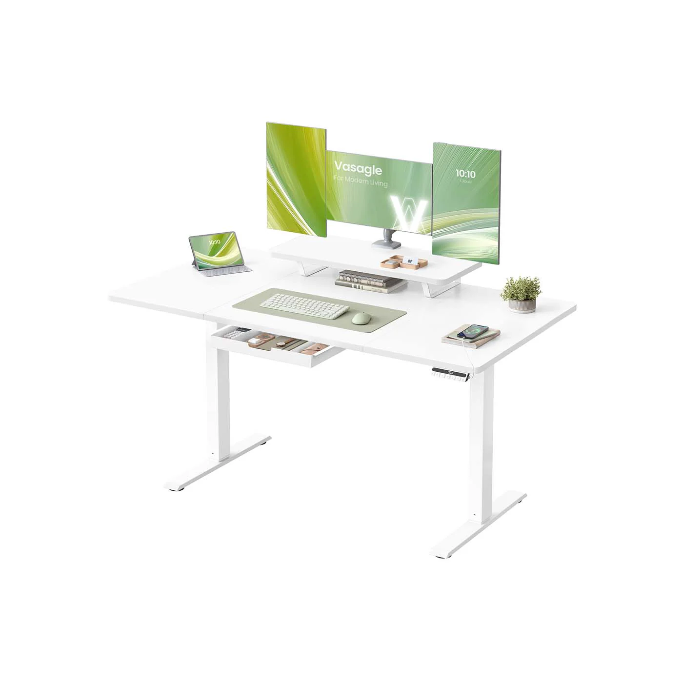 Scrivania elettrica regolabile con supporto monitor e USB - Image 2