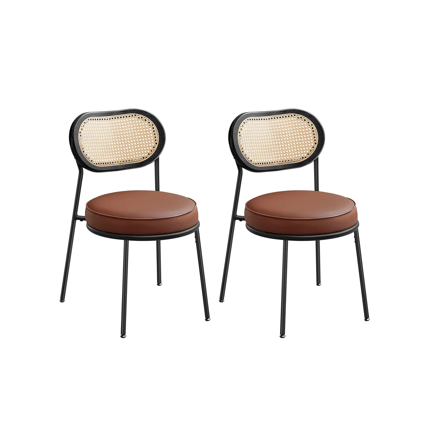 Set da 2 Sedie Imbottite da Cucina con Schienale Curvo - Image 2
