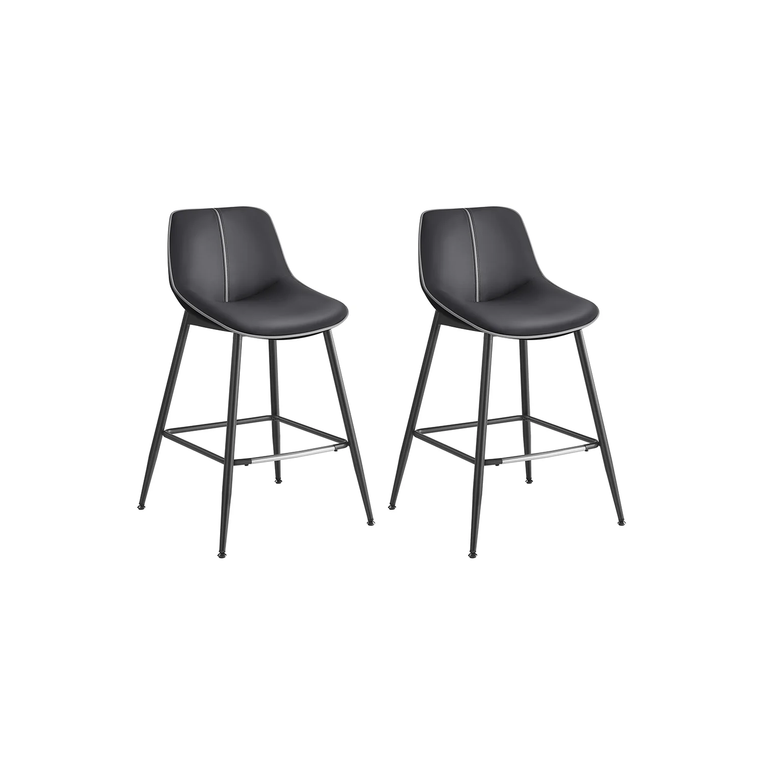 Sgabelli da Bar e Cucina con Schienale Ergonomico Rivestimento in PU