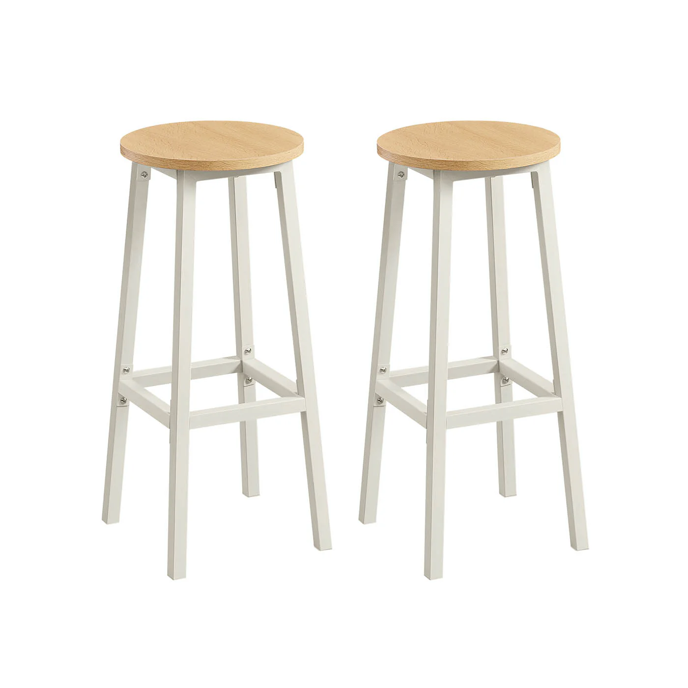 Set di sgabelli da bar in metallo per cucina e soggiorno - Image 2