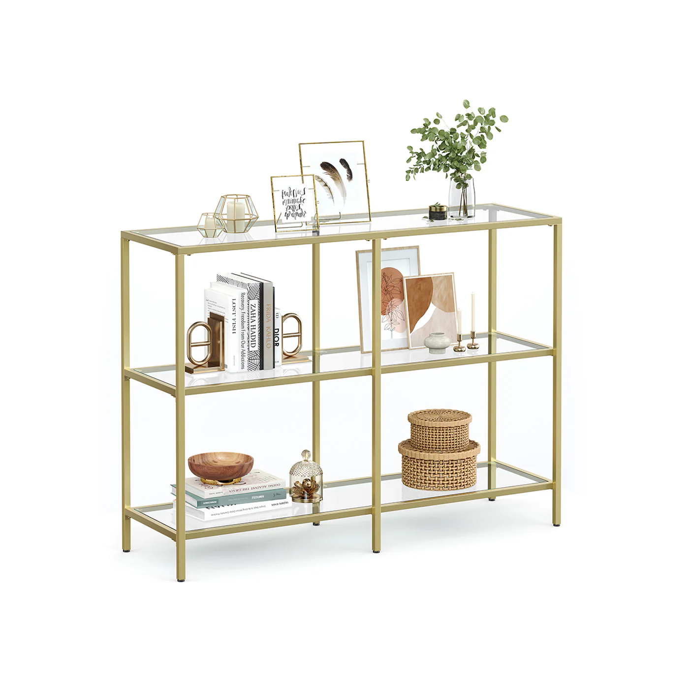 Tavolo Console Moderno in Vetro a 3 Livelli - Image 2