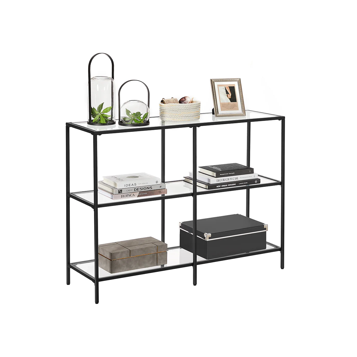 Tavolo Console Moderno in Vetro a 3 Livelli - Image 3